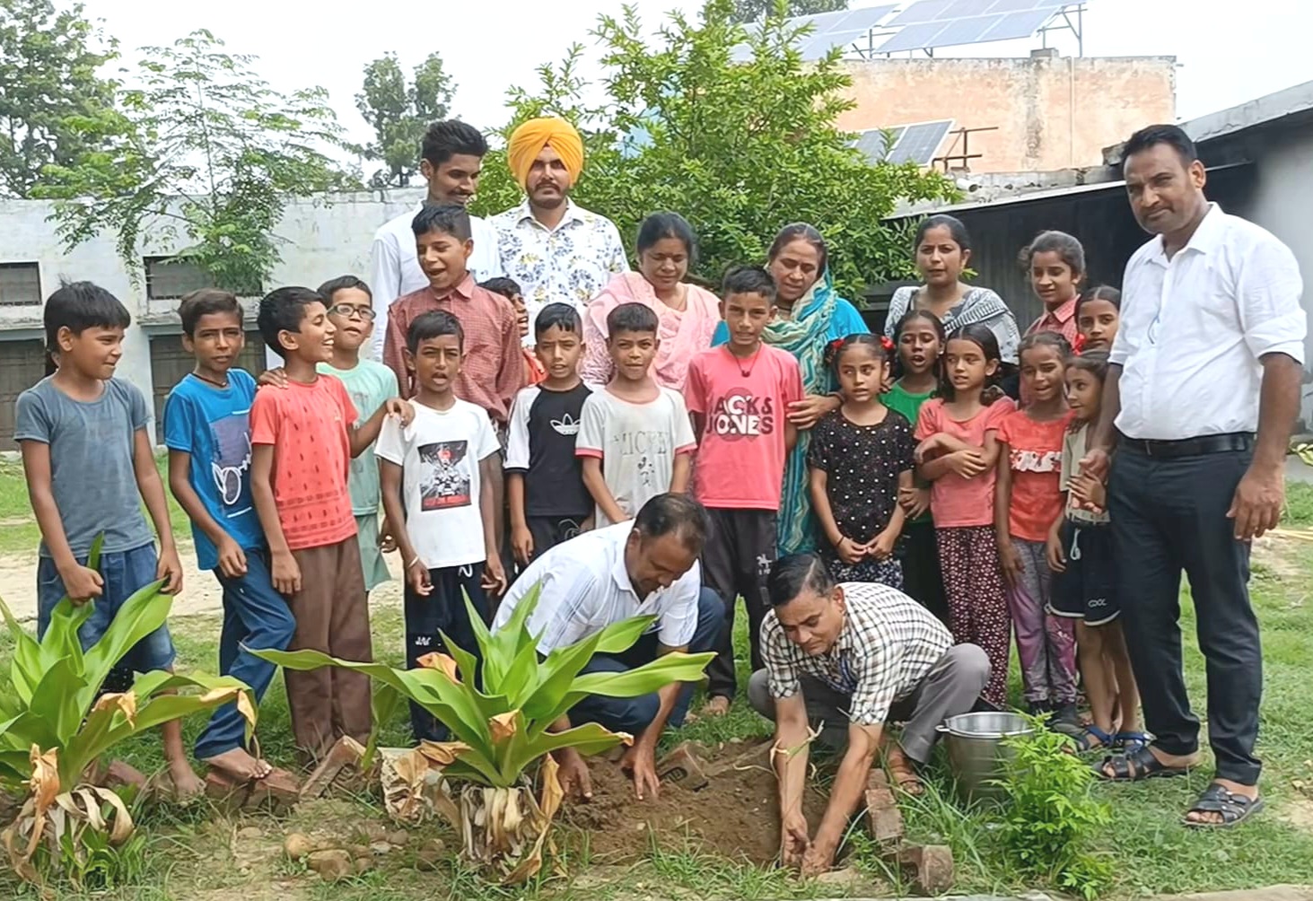 300 saplings were planted at Khera Kalmot School under the campaign "Planting a tree makes a difference".